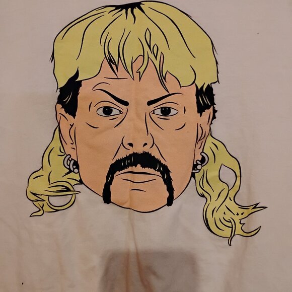 Men's White Large Joe Exotic Authentic Graphic T-Shirt - Picture 1 of 4